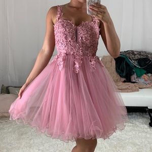 Gorgeous Pink lace prom dress